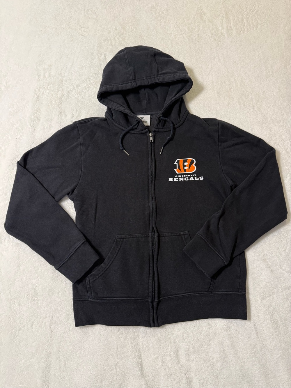 Fanatics Men’s Black Cincinnati Bengals Black Full Zip Hoodie Sweatshirt Size S
